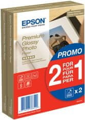 Epson paper 10x15 - 255g/m2 - 2x40sheets - photo premium glossy (2 for 1 PROMO)