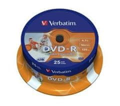 VERBATIM DVD-R AZO 4,7 GB, 16x, printable, spindle 25 ks
