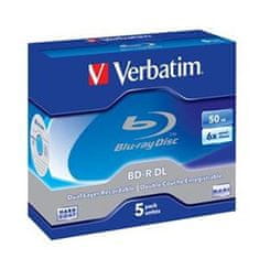 VERBATIM Blu-ray BD-R Dual Layer [ jewel case 5 | 50GB | 6x | Scratchguard Plus] 43748