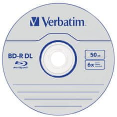 VERBATIM Blu-ray BD-R Dual Layer [ jewel case 5 | 50GB | 6x | Scratchguard Plus] 43748