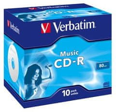 VERBATIM CD-R AUDIO 80MIN, 16x, šperk case 10 ks