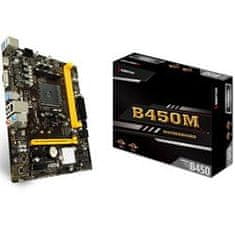 Biostar B450, AM4, 2xDDR4, VGA/HDMI, 1xPCIe x16, 2xPCIe x1, 1xM.2, 4xSATA, GbE LAN, mATX