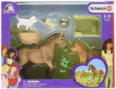 Schleich Horse Club 42432 Set žriebä a Quarter kôň so šteniatkom a doplnky