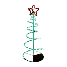 ACA Lightning LED vianočné stromček s hviezdou 120 LED/20W/230V/IP44/zelená a červená farba