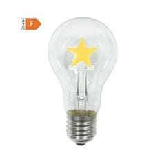 Diolamp Retro LED Filament žiarovka A60 Star Clear 2W/230V/E27/2700K/200Lm/360°