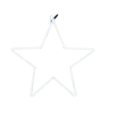 ACA Lightning Neónová hviezda do okna 12W, studená biela farba, IP44