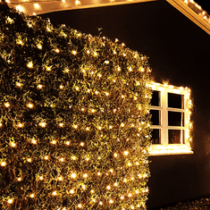 ACA Lightning LED vianočné sieť na stenu hviezdičky, 3x2m, teplá biela, IP44, 230V, 240 LED, funkciu blikanie