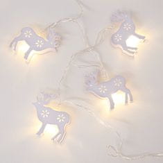 ACA Lightning LED vianočné girlanda - Sob, teplá biela, 2x AA batérie, 160 cm, IP20