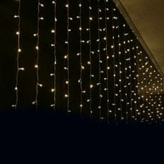 ACA Lightning LED vianočné svetelný záves, 3x2m, teplá biela, IP44, 240 LED