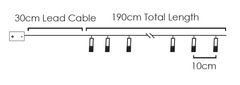 ACA Lightning LED vianočné girlanda - vianočné stromčeky, teplá biela, 2x batéria AA, 220 cm, IP20