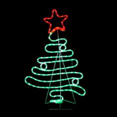 ACA Lightning LED vianočné stromček s hviezdou 132 LED/25W/230V/IP44/zelená a červená farba