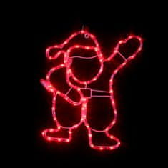 ACA Lightning LED vianočné Santa do okna 72 LED/12W/230V/IP44, červená farba