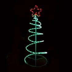 ACA Lightning LED vianočné stromček s hviezdou 120 LED/20W/230V/IP44/zelená a červená farba