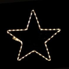 ACA Lightning LED vianočné hviezda do okna 48 LED, 8W, 230V, IP44, 55cm, teplá biela farba