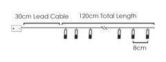 ACA Lightning LED nano medený svetelná reťaz zelené lístky, 30 LED, 3x batéria AA, teplá biela, IP20