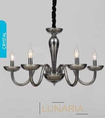 ACA Krištáľový luster LUNARIA max. 5x40W/E14/230V/IP20