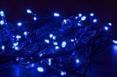 ACA Lightning LED vianočné svetelná reťaz, 1,5x10m, modrá farba, IP44, 100 LED