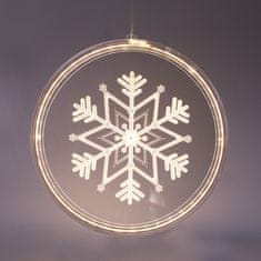ACA Lightning 3D LED vianočné vločka do okna, teplá biela farba, IP20, akryl