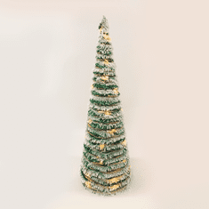 ACA Lightning LED dekoračná ratanový vianočný stromček 50 cm, teplá biela, 30 LED, 3xAA, zelená farba, IP20