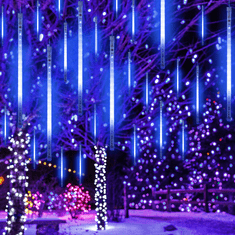 ACA Lightning LED vianočné záves Cencúle, 12,4m, studená biela, IP44, 240 LED