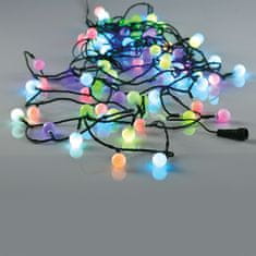 ACA Lightning LED vianočné svetelná reťaz - Guličky, 3x8m, RGB, IP44, 80 LED