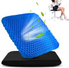 SOLFIT® Gélový sedací chladivý vankúš na zmiernenie tlaku (modrá farba, 40 x 35 x 2 cm) | COMFORTKA