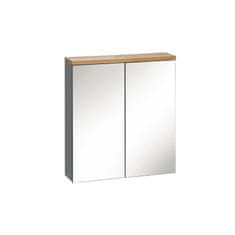 Kúpeľňové zrkadlo BALI GRAFIT 840 - sivá/sivý vysoký lesk