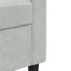 Petromila vidaXL 2-dielna sedacia súprava s vankúšmi bledosivá zamat