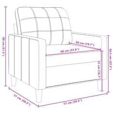 Petromila vidaXL Kreslo krémové 60 cm zamat