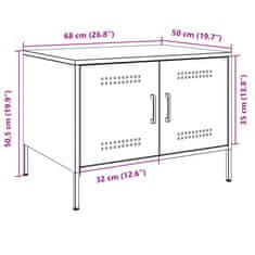 Vidaxl Konferenčný stolík čierny 68x50x50,5 cm oceľ