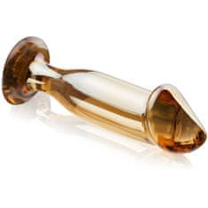 XSARA Skleněný anální kolík ve tvaru penisu - plug do análu - 70166670