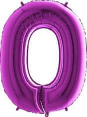 Grabo Nafukovací balónik číslo 0 fialový 102cm extra veľký -