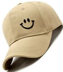 Camerazar Univerzálna baseballová čiapka s vyšitým úsmevom, ochrana proti slnku, regulácia veľkosti 56-60 cm
