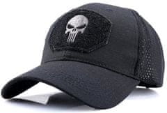 Camerazar Fashion Punisher Baseball Cap with Mesh Construction and Adjustable Veľkosť 54-58 cm