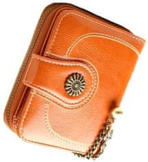 Camerazar Dámska peňaženka v retro boho štýle, malá, z ekologickej umelej kože, 9x11x3,5 cm