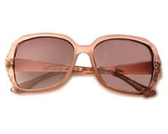 Camerazar Dámske slnečné okuliare Fly, zlaté doplnky, plastový rám v ružovej farbe, šírka nosníka 14 mm