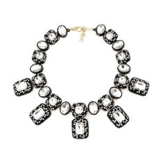 Flor de Cristal Flamenco Mystique náhrdelník Gothic Crystal XXL, biely, dĺžka 48 cm + nastavenie 6 cm, šírka 5 cm