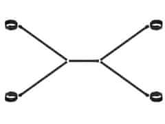 Iso Trade Sada erotických pút s nastaviteľnou dĺžkou, čierna, max. dĺžka 155 cm