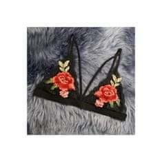 Flor de Cristal Flamenco Mystique Čierny top s ružovým pruhom, veľkosť L, s čipkou