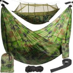 Gardlov Turistická hojdacia sieť Santiago Army s moskytiérou, farba Camo, plastový materiál, 260x140 cm