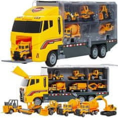 Kruzzel TIR truck set so 6 nákladnými autami, viacfarebný, plast, 36x15x9,5 cm