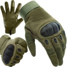 Trizand Rukavice Tactical touch L, khaki nylon, 23 x 11 cm