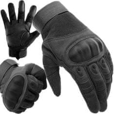 Trizand Tactical Touch Gloves L - čierne nylonové rukavice odolné voči oderu, s nastaviteľnými manžetami