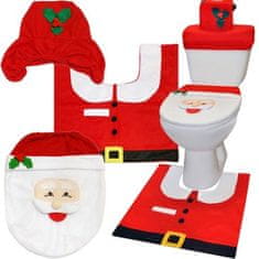 Ruhhy Vianočná kúpeľňová súprava - univerzálna veľkosť, polyester, červená/biela/zelená