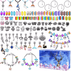 Kruzzel Detská súprava šperkov 20342, viacfarebná, 107 prvkov, balenie 15,5x9x5,5 cm