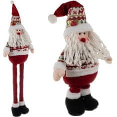 Ruhhy Teleskopický vianočný Santa 95 cm, červená/biela, polyester