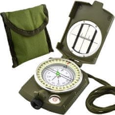 Trizand Vojenský kompas KM5717 s otočným limbusom, vodováhou a plávajúcim štítom, rozmery 16,2/6,3/3cm