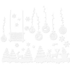 Ruhhy Vianočné nálepky na okno, PVC, 34 cm, 90g