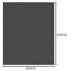 Ruhhy Záťažová deka 200x150 cm, sivá, bavlna s výplňou z polyesteru a sklenených perličiek, 6 kg