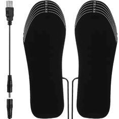 Trizand Vyhrievané vložky do topánok s možnosťou zastrihávania, veľkosť 35-40, penové uhlíkové vlákno, napájanie USB